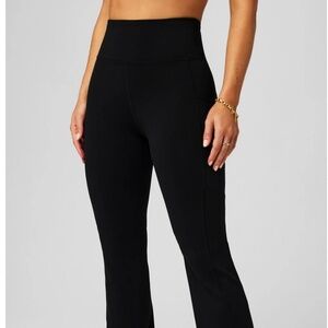 Pocketed high-waist mini flare